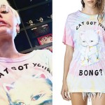 Miley Cyrus: 'Cat Got Your Bong' T-Shirt