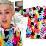 Miley Cyrus: Tie Dye Alien Print T-Shirt