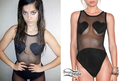 Bebe Rexha: Sheer Heart Swimsuit