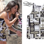 Becky G: Gold Print Mesh Athletic Top