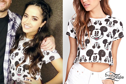 Becky G: Mickey Mouse Cropped Tee