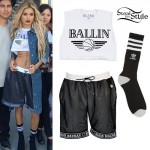 Pia Mia Perez: Ballin Crop Tee, Basketball Shorts