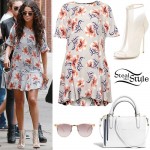 Selena Gomez: Floral Dress Outfit