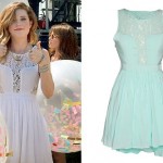 Sydney Sierota: White Lace Bodice Dress