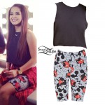 Becky G: Crop Tee, Mickey Bike Shorts