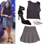 Becky G: Polka Dot Skirt, Ankle Strap Pumps