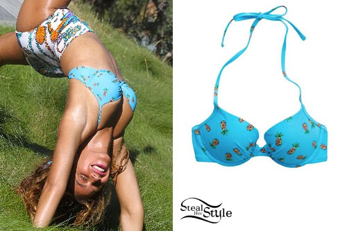 Beyoncé: Pineapple Print Bikini Top