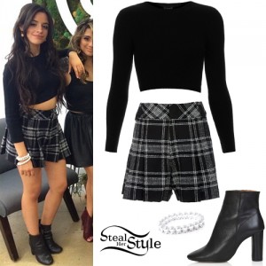 Camila Cabello: Crop Top, Plaid Shorts | Steal Her Style