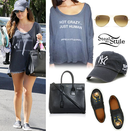 Lucy Hale: 'Not Crazy' Sweater, Printed Slip-Ons