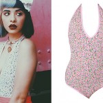 Melanie Martinez: Pink Floral Halter Bodysuit