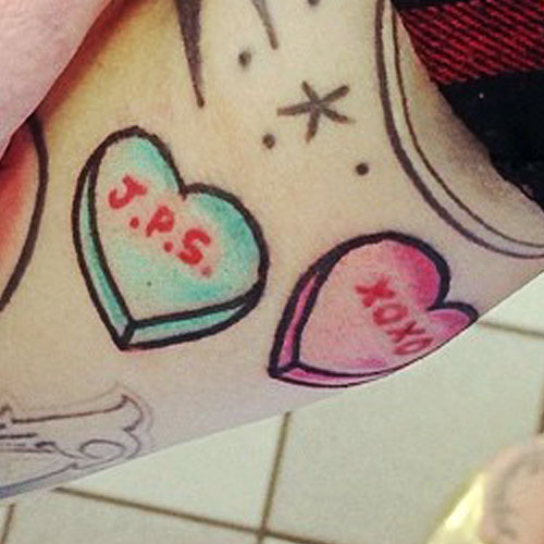 melissa-marie-green-candy-hearts-tattoo