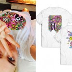 Miley Cyrus: Flower and Skull T-Shirt