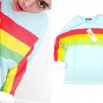 Miley Cyrus: Rainbow Sweatshirt Dress