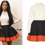 Nicki Minaj: Colorblock Pleated Dress