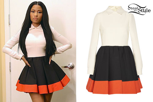Nicki Minaj: Colorblock Pleated Dress