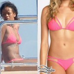 Rihanna: Pink Cutout Bikini