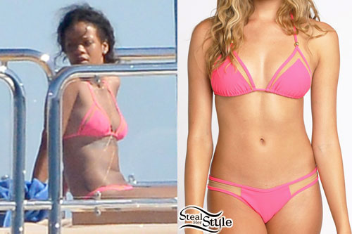 Rihanna: Pink Cutout Bikini