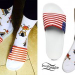 Zendaya: Twerk Socks, American Flag Sandals