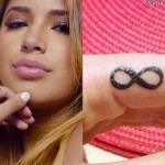 Jasmine Villegas infinity finger tattoo