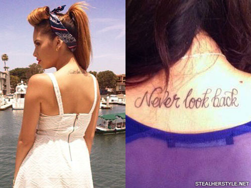 Jasmine Villegas never look back tattoo