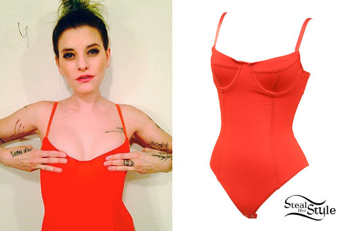 Juliet Simms: Red Bodysuit