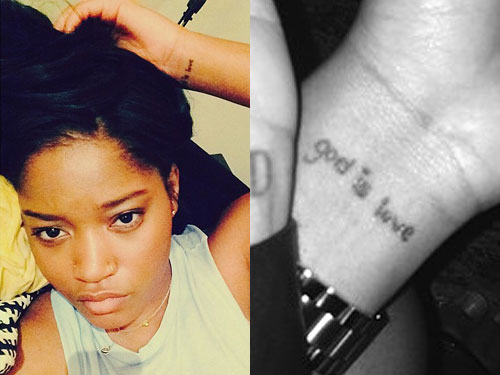 Keke Palmer 'God Is Love' Wrist Tattoo | Steal Her Style