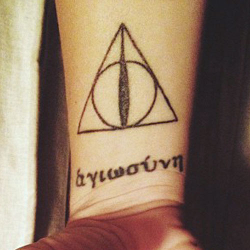 Kristen May Deathly Hallows Wrist Tattoo | Steal Her Style