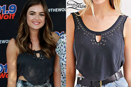 Lucy Hale at 101.9 The Wolf, Sacramento, October 4th, 2014 - photo: liarsdaily