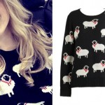 Meghan Trainor: Sheep Print Sweater