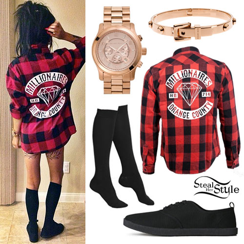 Melissa Marie Green: Red Check Shirt Outfit