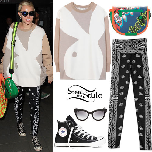 Miley Cyrus: Bunny Sweatshirt, Bandana Leggings