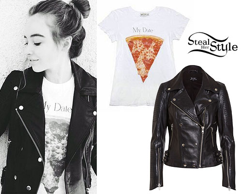 Sabrina Carpenter: Leather Jacket, Pizza Tee