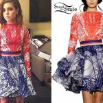 Sydney Sierota: Red & Blue Abstract Print Dress