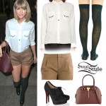 Taylor Swift: Eyelash Shirt, Pleated Shorts