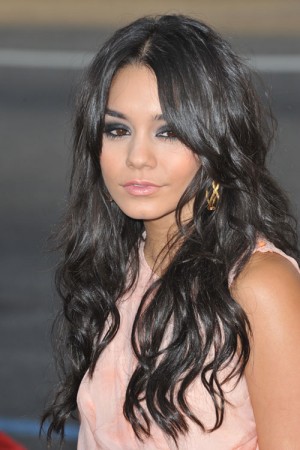 Vanessa Hudgens Wavy Dark Brown Messy Hairstyle | Steal Her Style