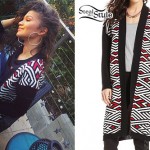 Zendaya: Geometric Print Cardigan