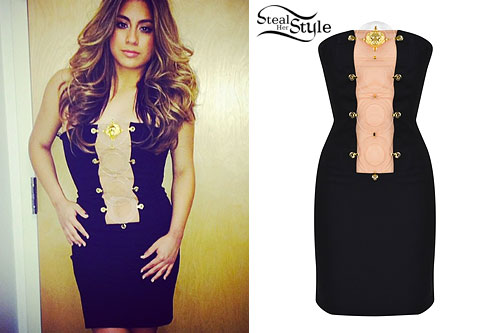 Ally Brooke: Sheer Panel Tube Dress