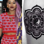 Amira McCarthy mandala arm tattoo