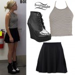 Bea Miller: Black & White Creeper Boots