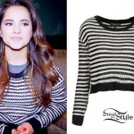 Becky G: Black & White Stripe Sweater