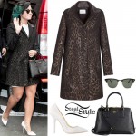Demi Lovato: Leopard Coat Outfit