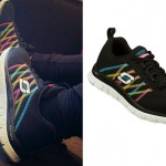 Demi Lovato: Black & Rainbow Sneakers