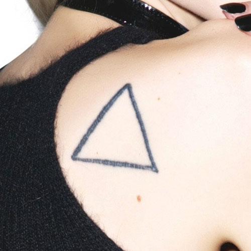 Oottati 2 Sheets Small Cute Temporary Tattoo Stickers Triangle Star Geometry