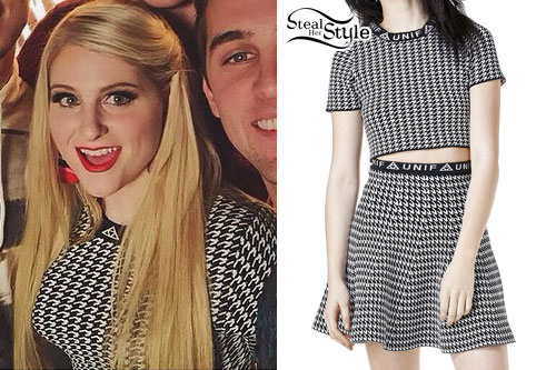 Meghan Trainor: 'Lips Are Movin' Houdstooth Top