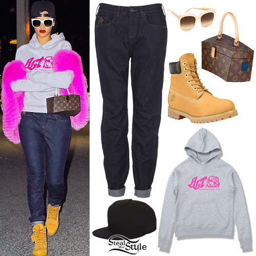 Rihanna: BGC Hoodie, Boyfriend Jeans