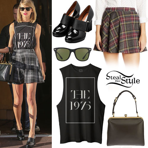 Taylor Swift: The 1975 Tank, Plaid Skirt