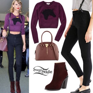 Taylor Swift: Horse Sweater, Suspender Jeans | Steal Her Style