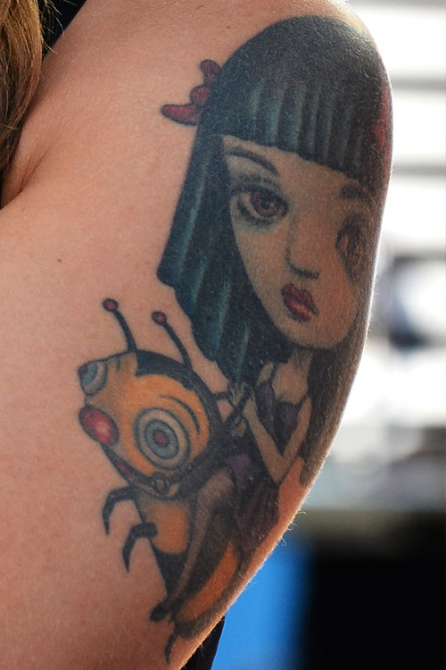 Tove Lo Bee Portrait Upper Arm Tattoo Steal Her Style