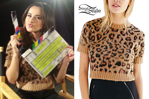 Becky G: Leopard Short Sleeve Sweater