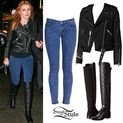 Bella Thorne: Acid Knee Boots | Steal Her Style